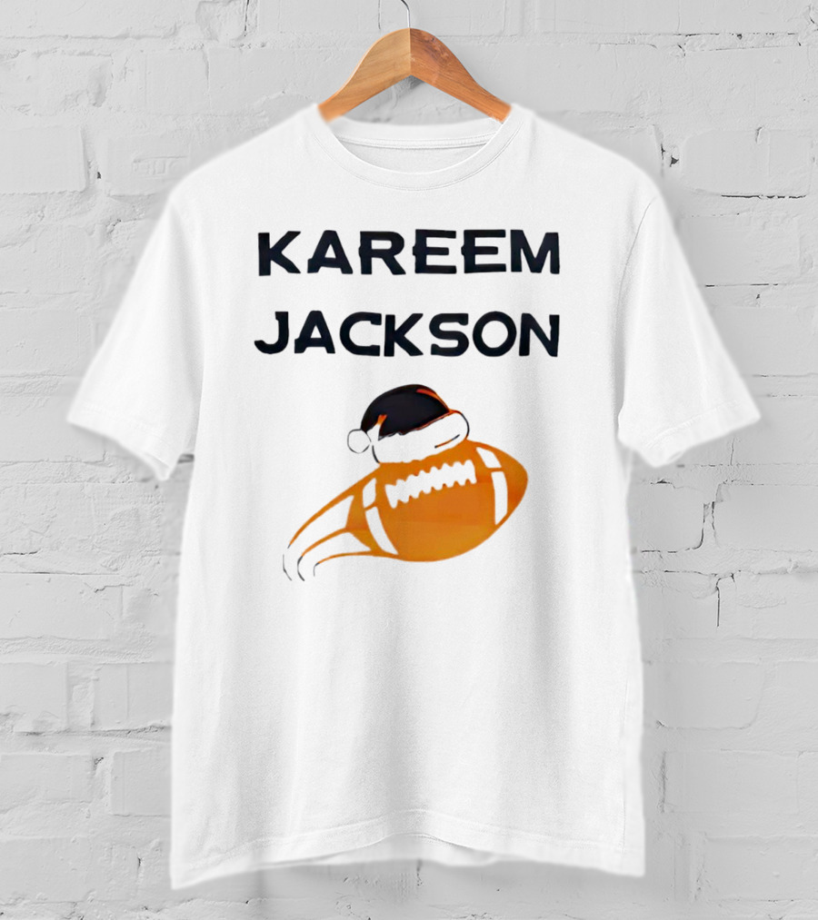 Kareem Jackson Football Santa Hat T-Shirt