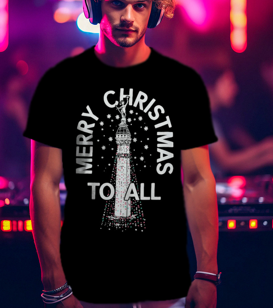Merry Christmas To All Lights Monument T-Shirt