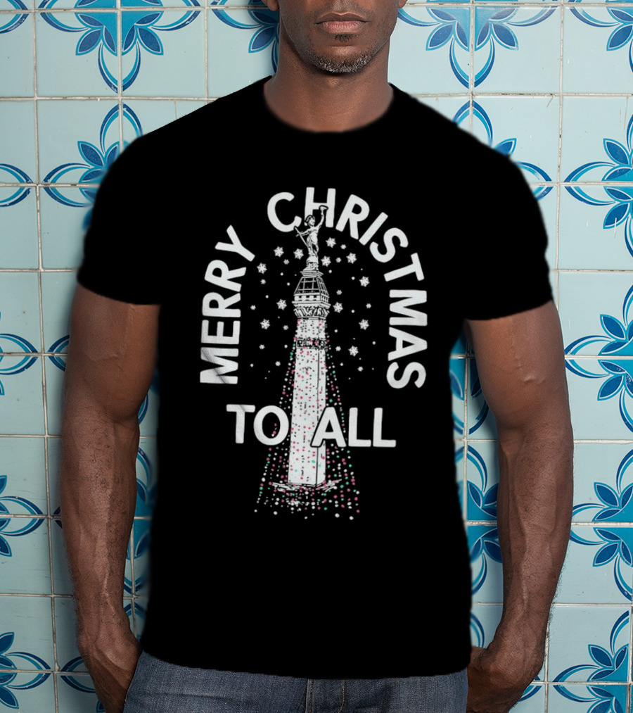 Merry Christmas To All Lights Monument T-Shirt