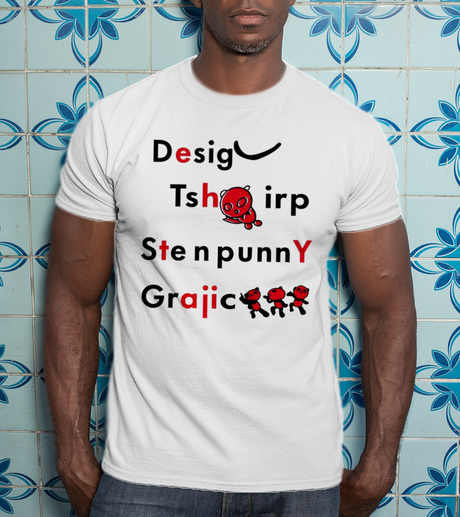 Desig Tshirt Sten Punny Graiic Red Panda Typography T-Shirt