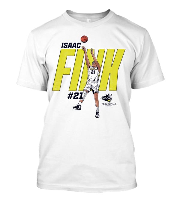 Isaac Fink #21 Augustana Vikings Basketball T-Shirt