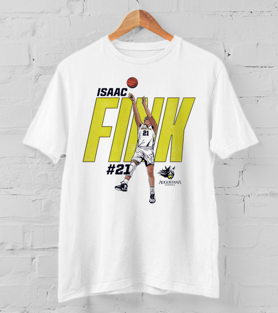 Isaac Fink #21 Augustana Vikings Basketball T-Shirt