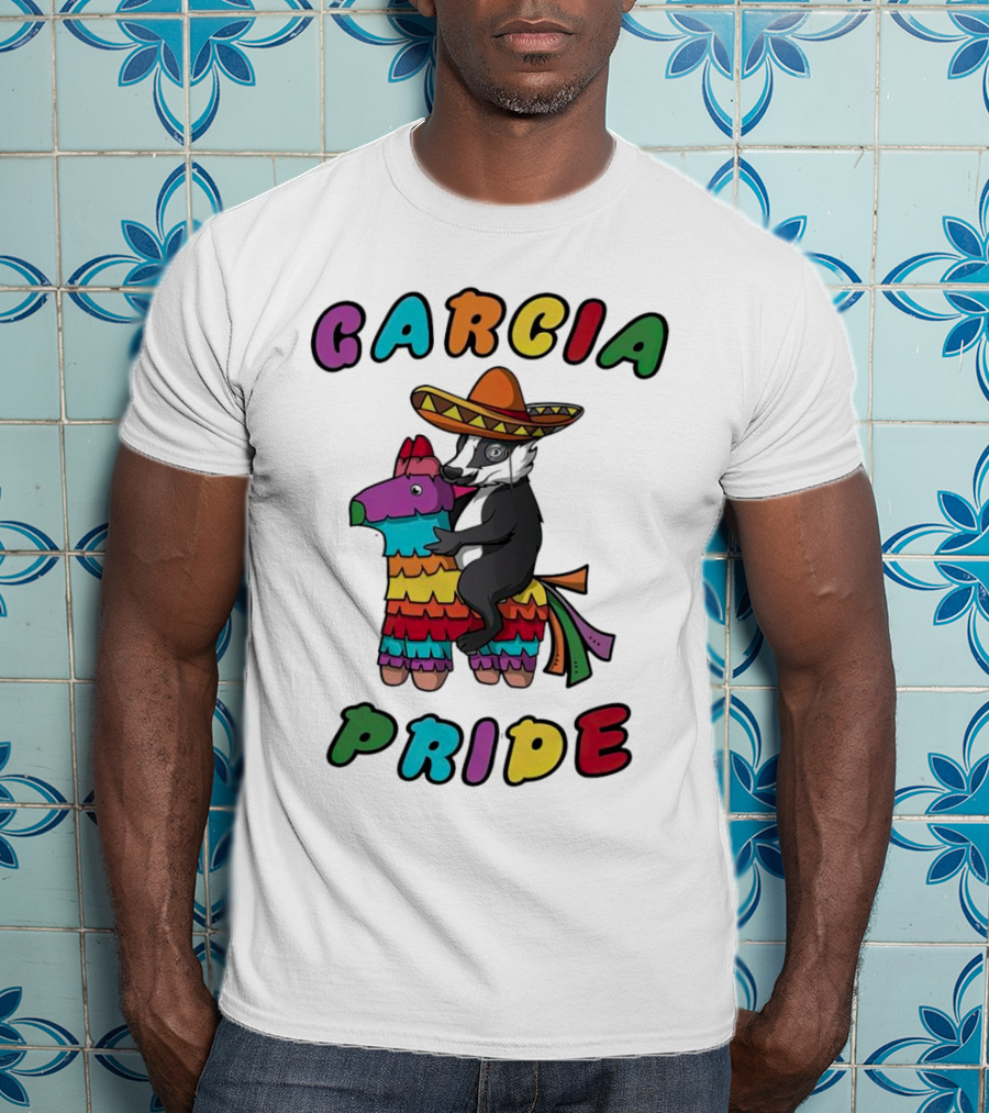 Garcia Pride Piñata Sombrero Rainbow Colors T-Shirt
