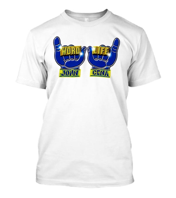 John Cena Word Life Blue Hands Iconic Gesture T-Shirt