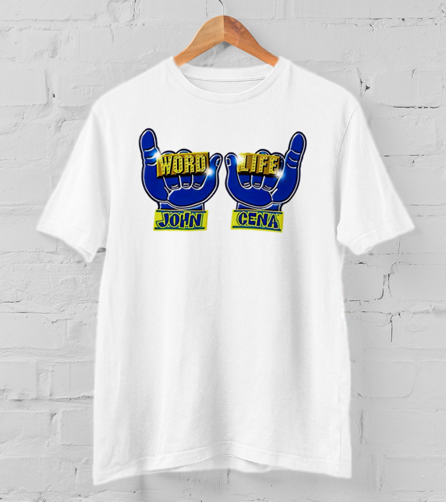 John Cena Word Life Blue Hands Iconic Gesture T-Shirt