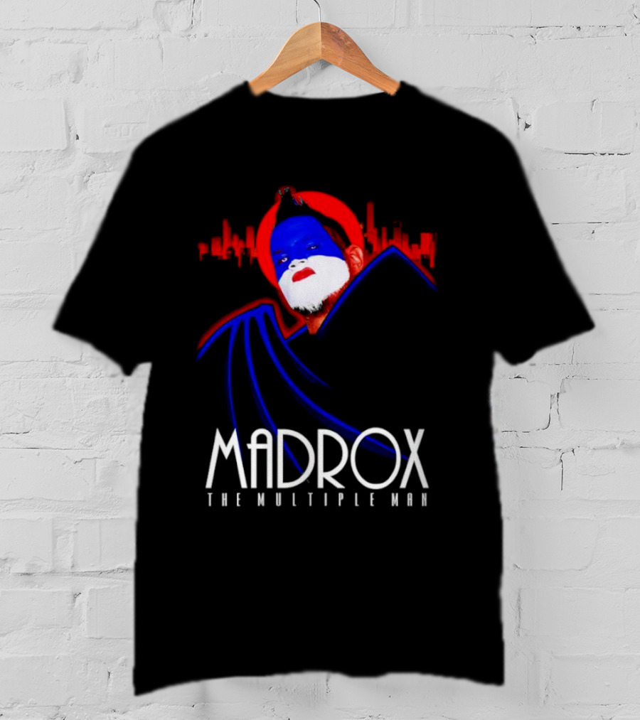 Madrox The Multiple Man City Skyline Red Blue Face Paint T-Shirt