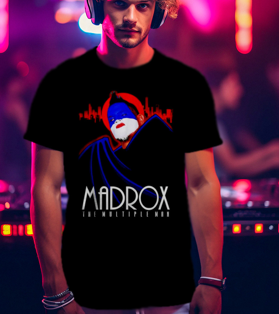 Madrox The Multiple Man City Skyline Red Blue Face Paint T-Shirt