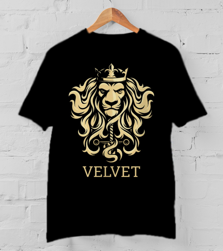 Velvet Jones Velvet Empire Lion Crown Sword T-Shirt