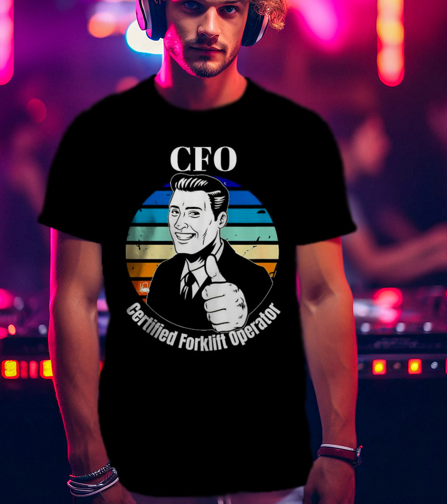 CFO Certified Forklift Operator Retro Thumbs Up T-Shirt
