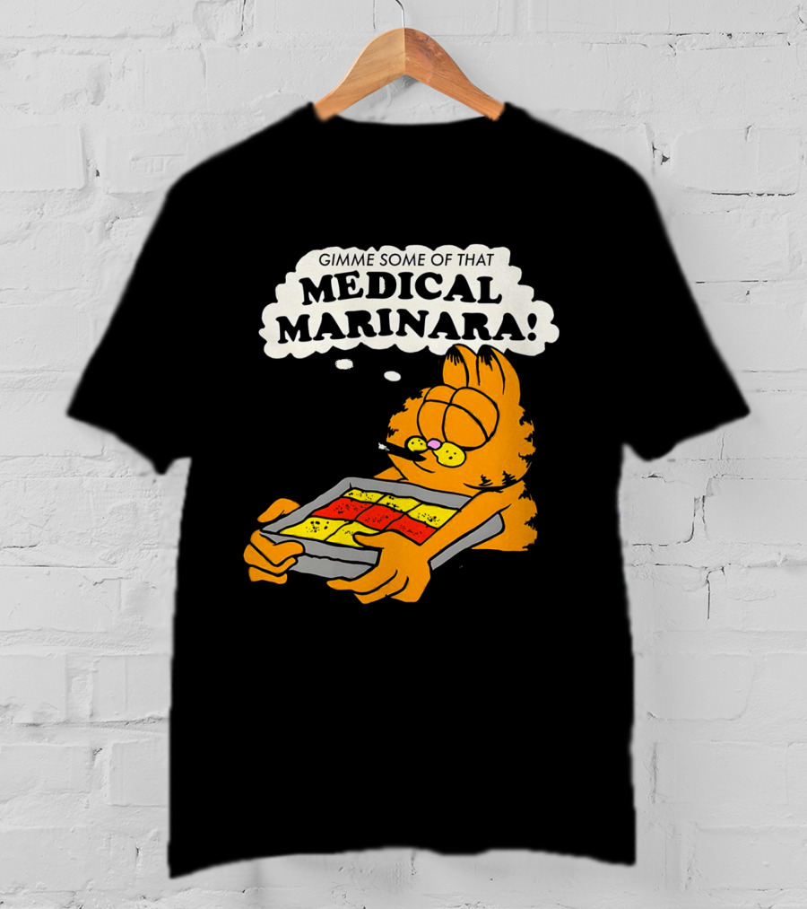Garfield Gimme Some Of That Medical Marinara With Lasagna T-Shirt