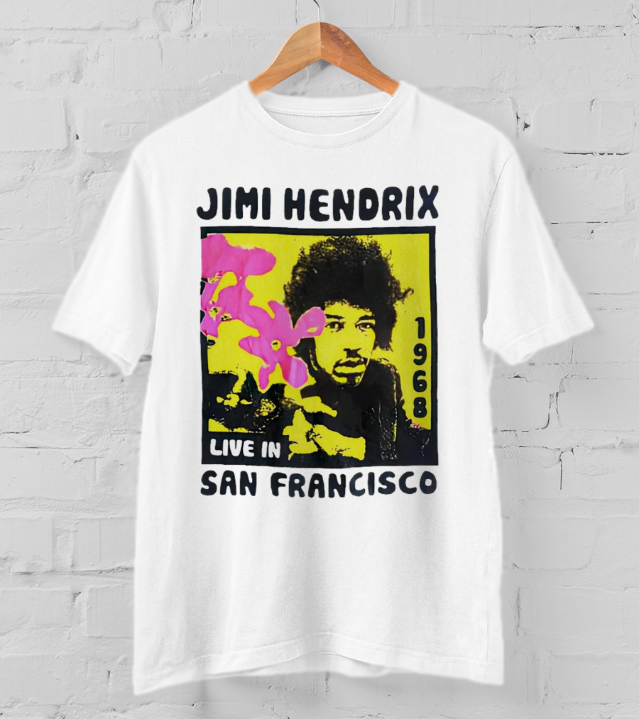 Jimi Hendrix Live In San Francisco 1968 T-Shirt