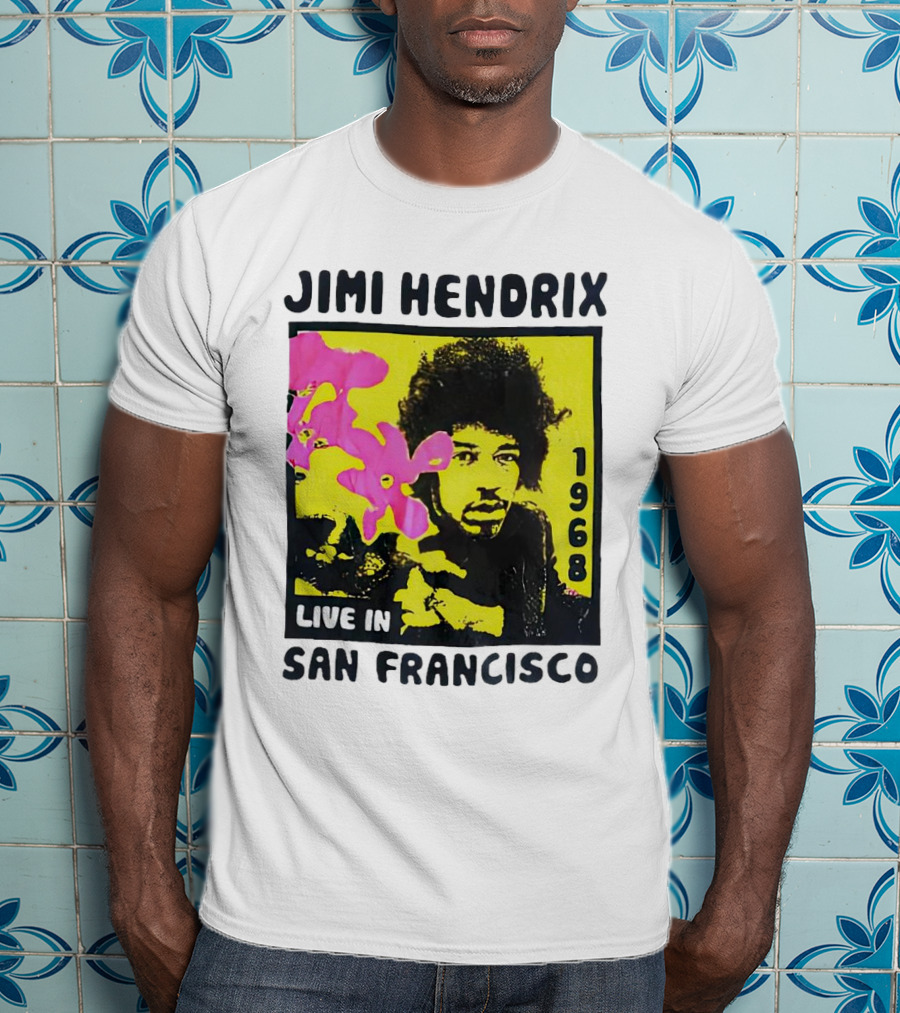 Jimi Hendrix Live In San Francisco 1968 T-Shirt
