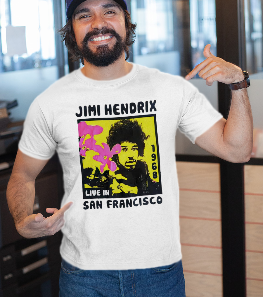 Jimi Hendrix Live In San Francisco 1968 T-Shirt