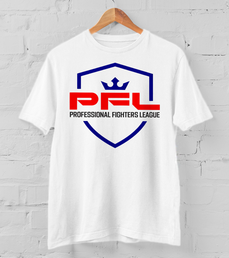 PFL Professional Fighters League Crest With Crown Emblem T-Shirt