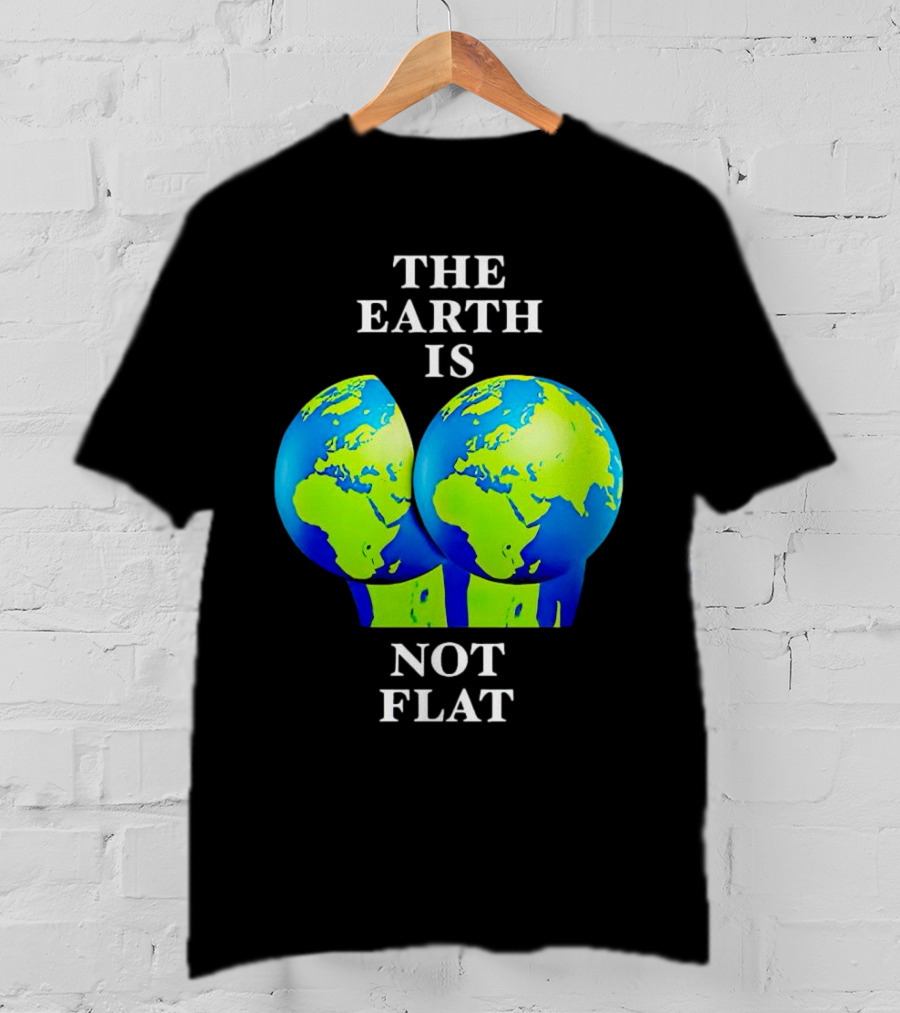 The Earth Is Not Flat Double Globe Visual T-Shirt