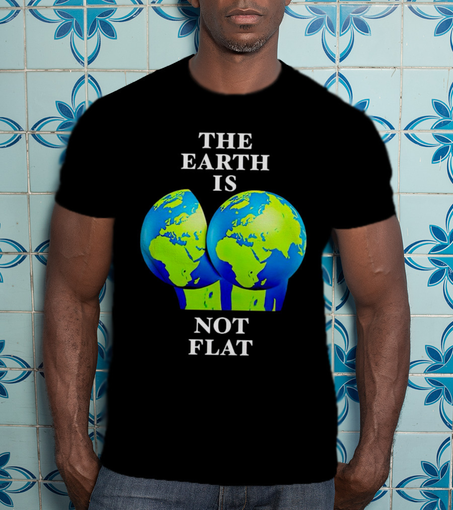 The Earth Is Not Flat Double Globe Visual T-Shirt
