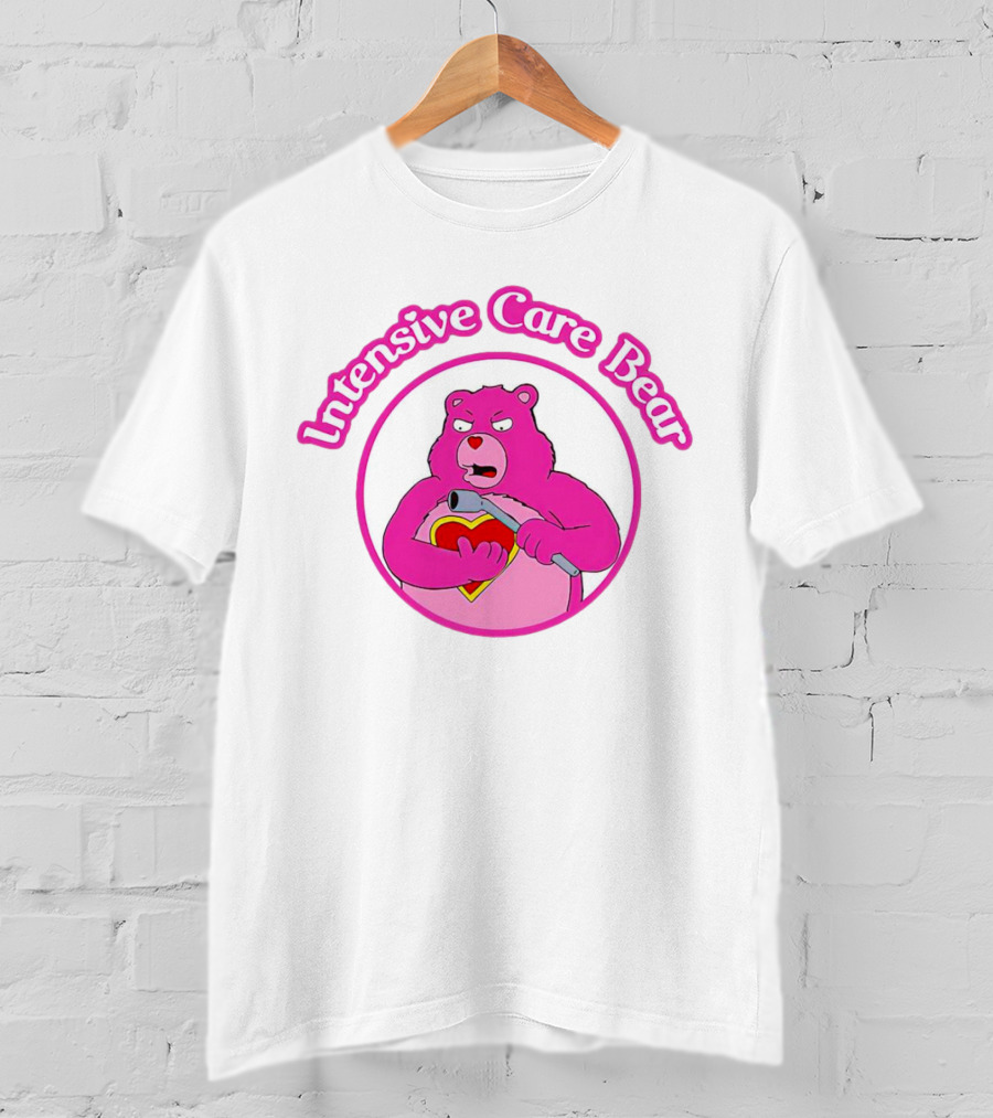Intensive Care Bear With Heart And Pipe T-Shirt