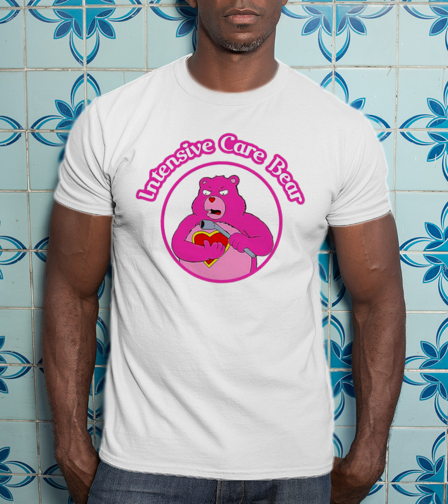 Intensive Care Bear With Heart And Pipe T-Shirt