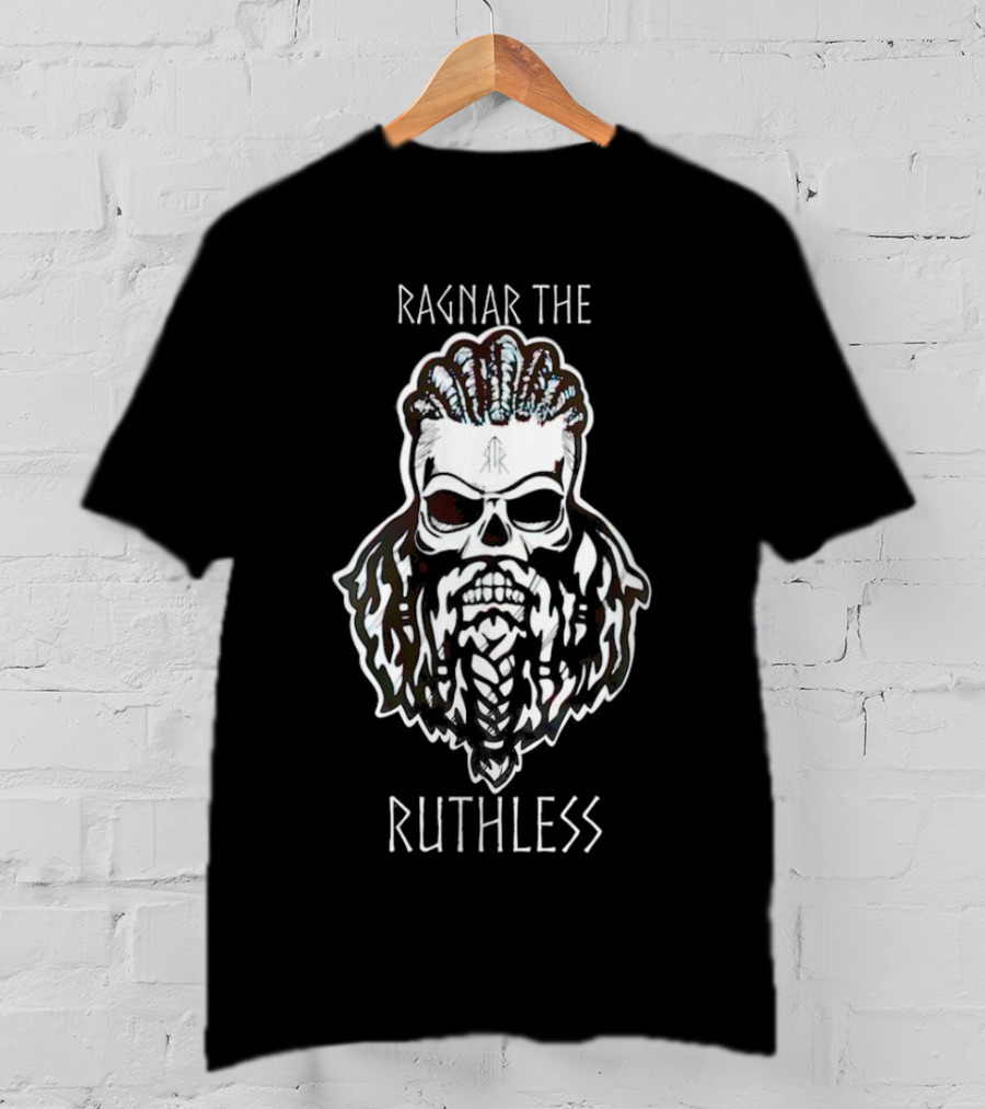 Ragnar The Ruthless Viking Skull Warrior T-Shirt