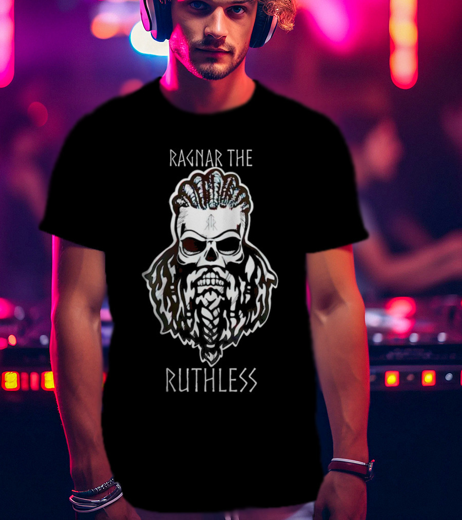 Ragnar The Ruthless Viking Skull Warrior T-Shirt