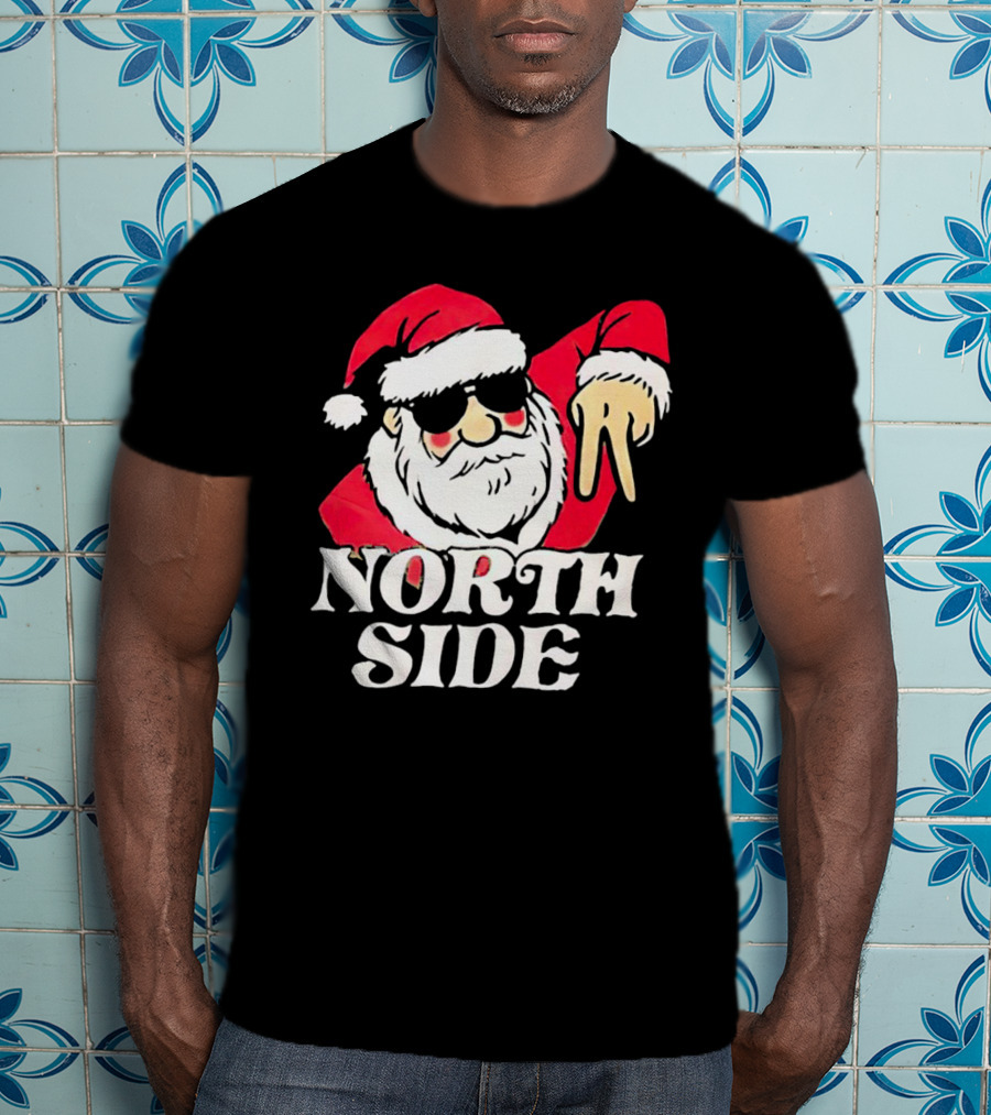Santa Claus North Side Christmas Holiday T-Shirt