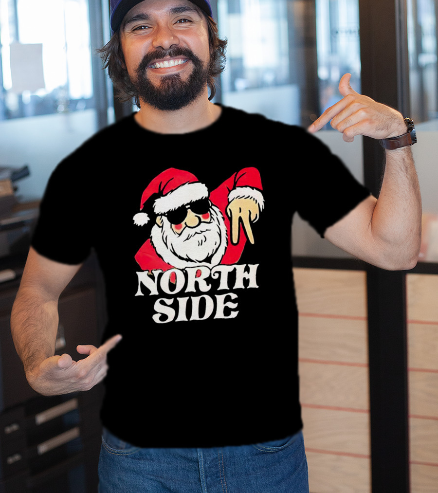 Santa Claus North Side Christmas Holiday T-Shirt