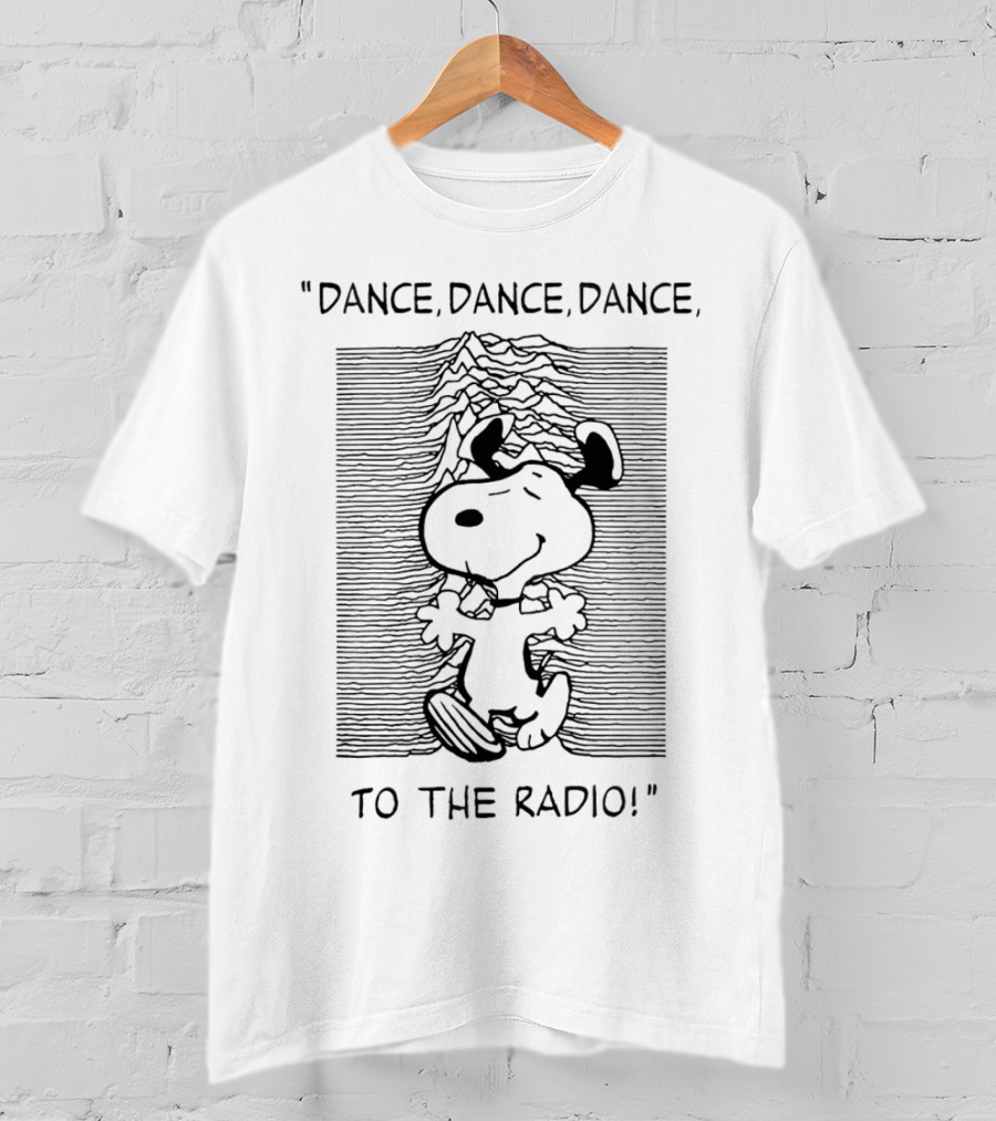 Snoopy Dance Dance Dance To The Radio Joy Division T-Shirt