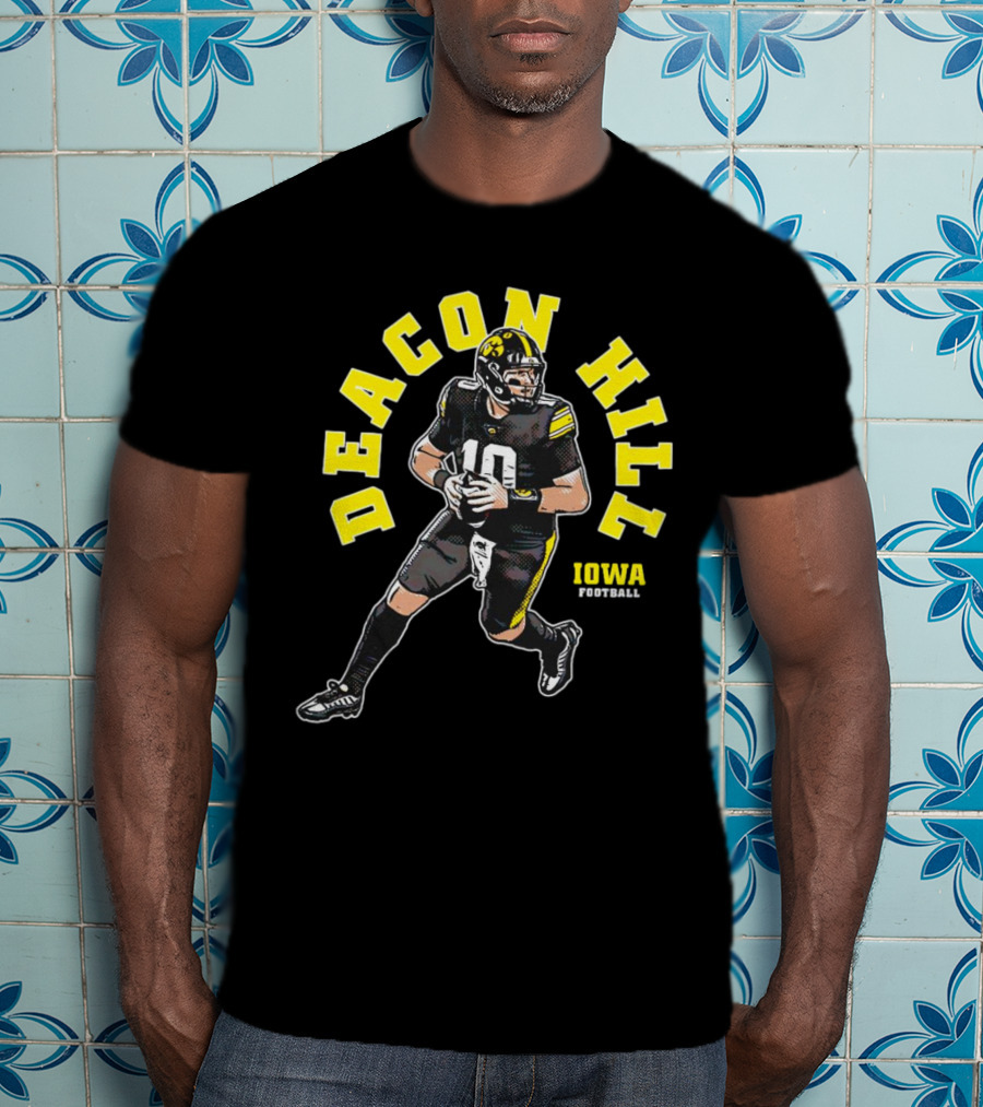 Deacon Hill Iowa Football Cartoon Player Number 10 T-Shirt
