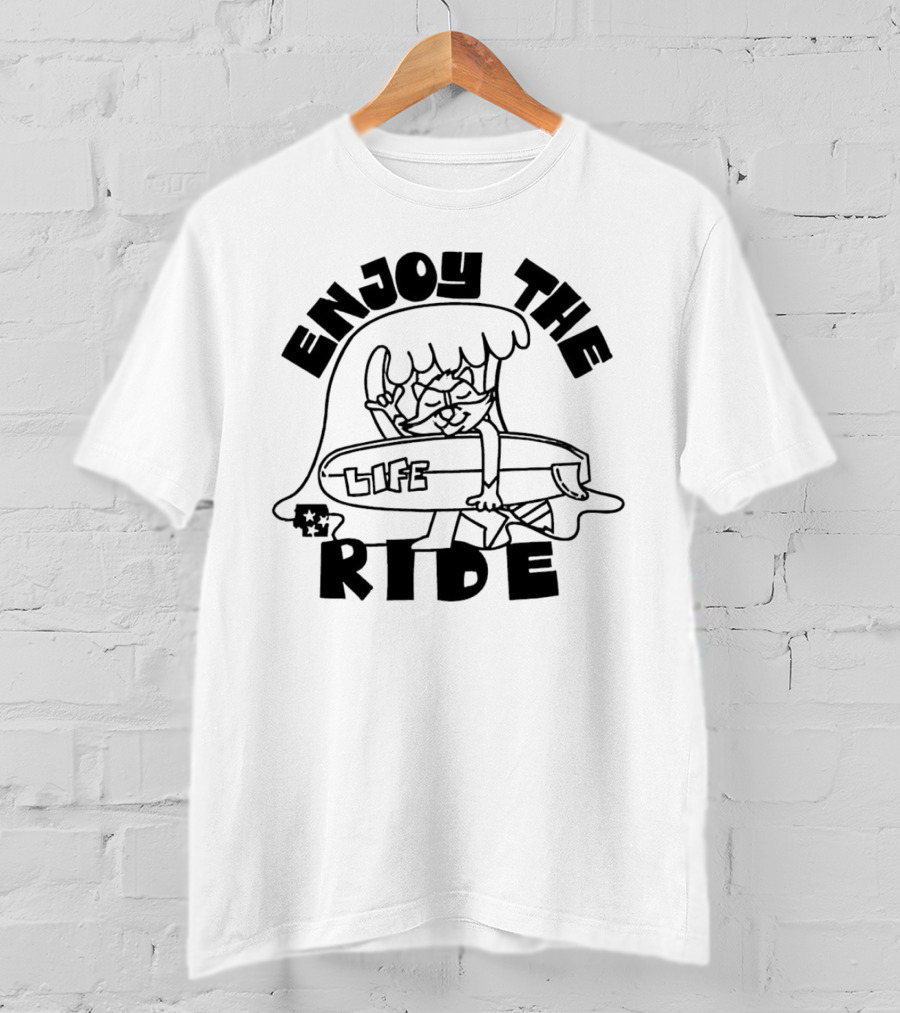 Enjoy The Surfing Cat Life Ride T-Shirt