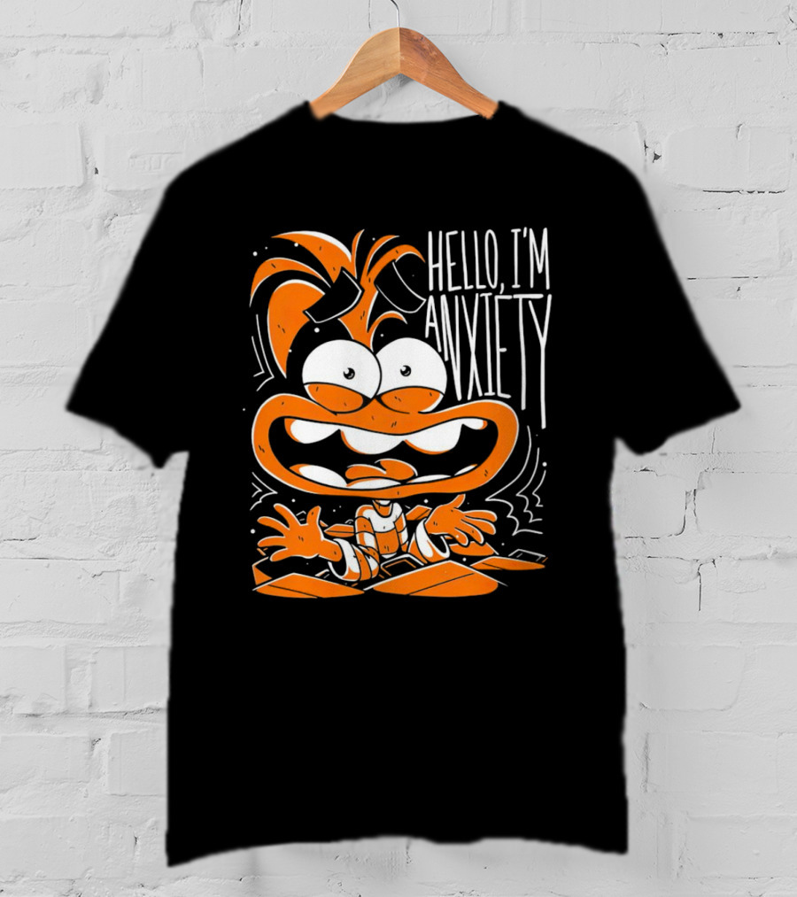 Hello I'm Anxiety Character Comic Visual T-Shirt