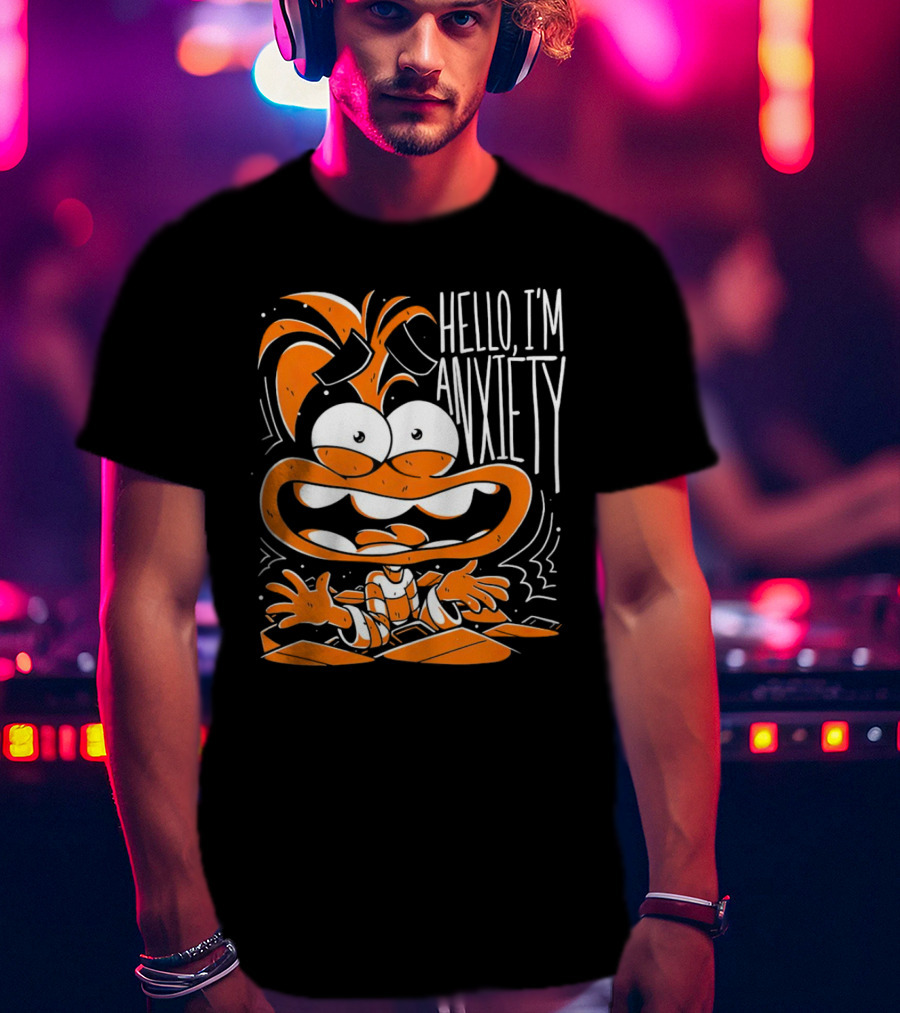 Hello I'm Anxiety Character Comic Visual T-Shirt