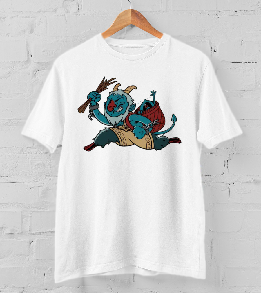 Krampoly Rich Uncle Pennybags Krampus Mashup Character T-Shirt