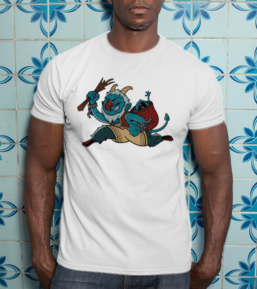 Krampoly Rich Uncle Pennybags Krampus Mashup Character T-Shirt