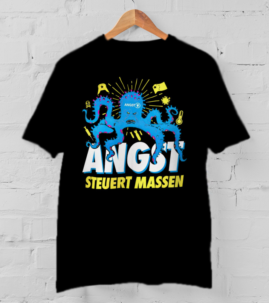 Angst Steuert Massen Octopus With Symbols And Expressions T-Shirt