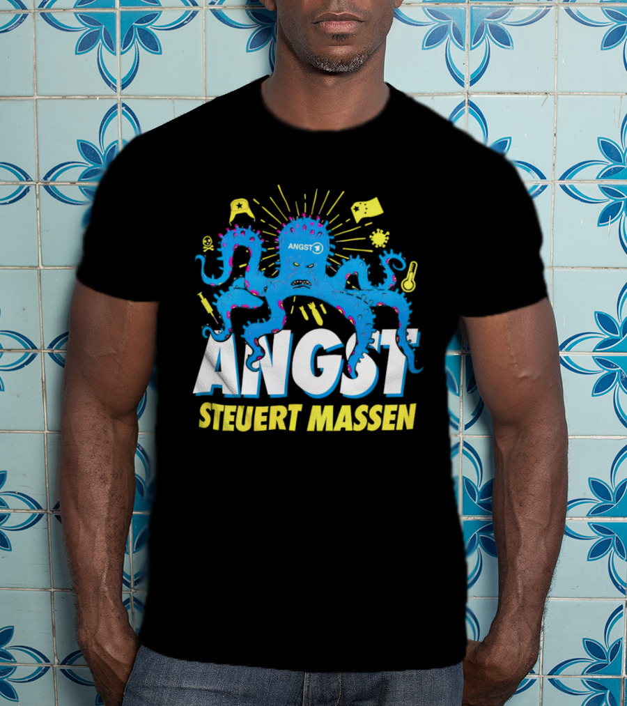 Angst Steuert Massen Octopus With Symbols And Expressions T-Shirt