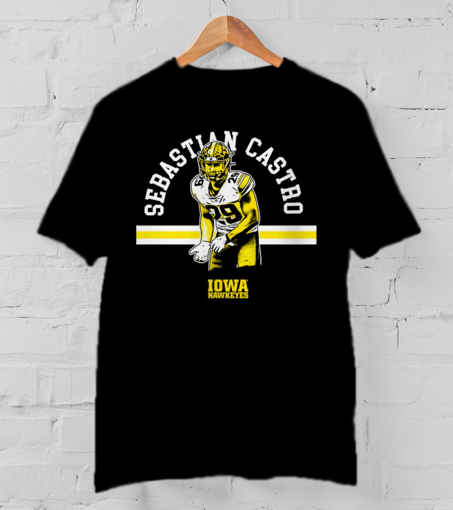 Sebastian Castro Iowa Hawkeyes Football Player T-Shirt