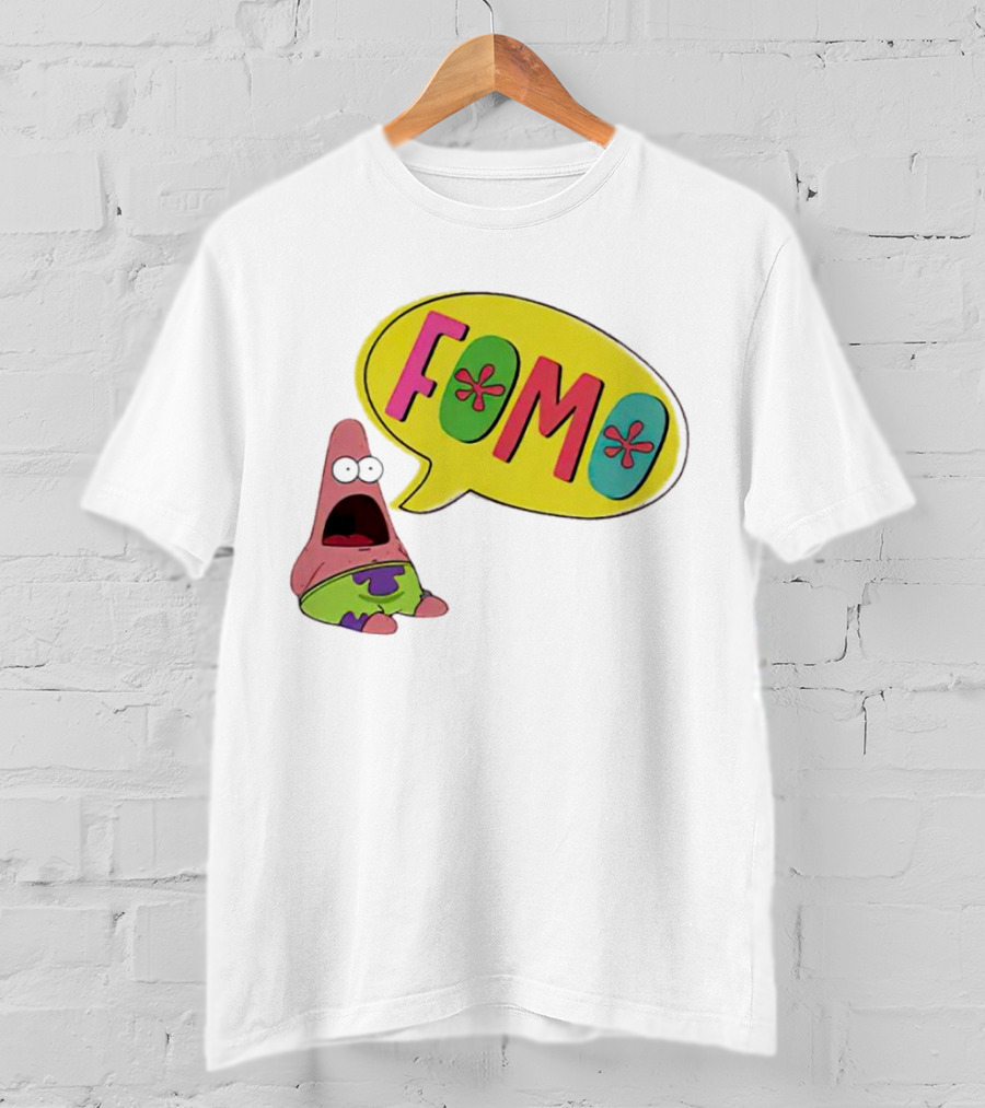 FOMO Surprised Patrick Face Meme Bubble T-Shirt