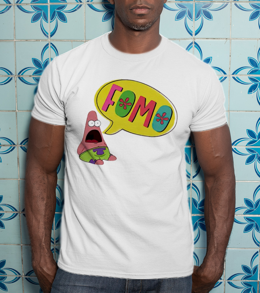 FOMO Surprised Patrick Face Meme Bubble T-Shirt