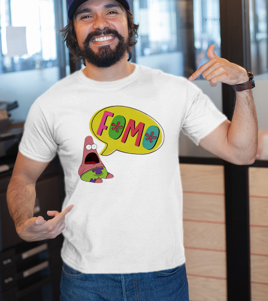 FOMO Surprised Patrick Face Meme Bubble T-Shirt