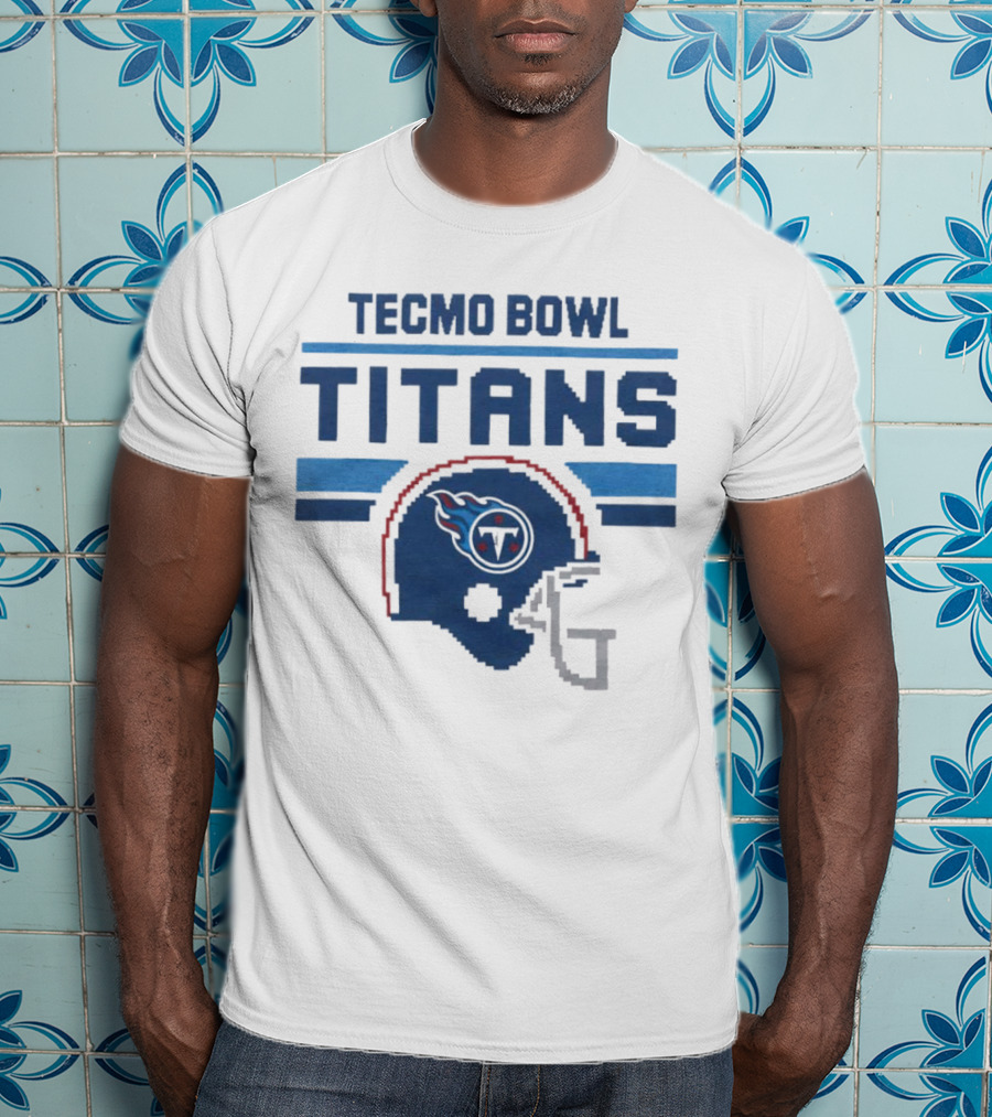 Tecmo Bowl Titans Retro Tennessee Titans Helmet T-Shirt