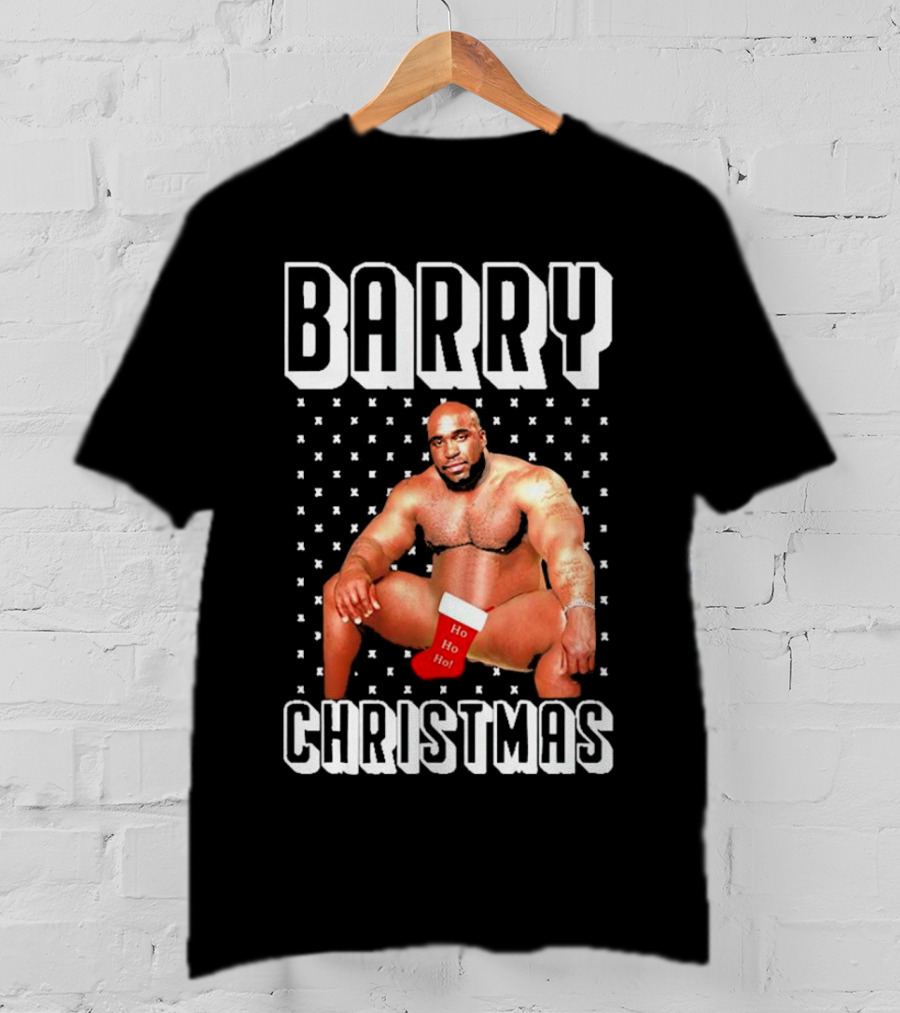 Barry Christmas Ho Ho Ho Stocking Holiday T-Shirt