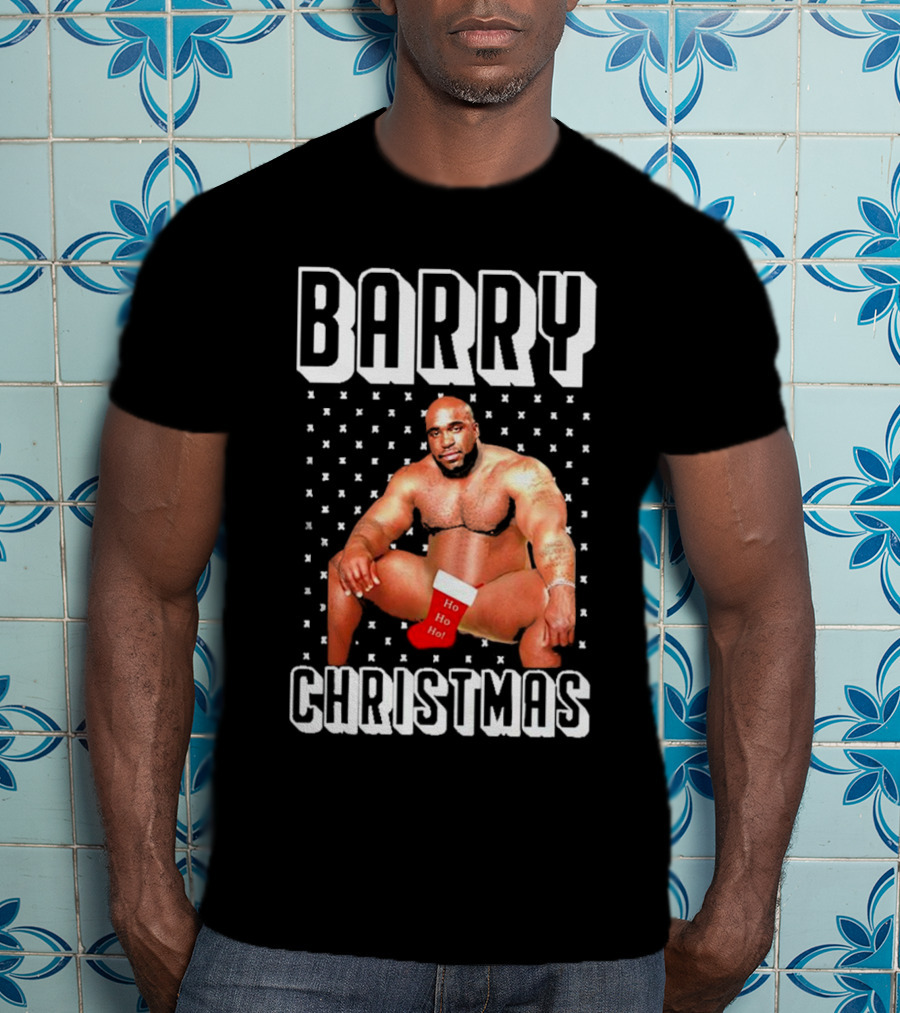 Barry Christmas Ho Ho Ho Stocking Holiday T-Shirt