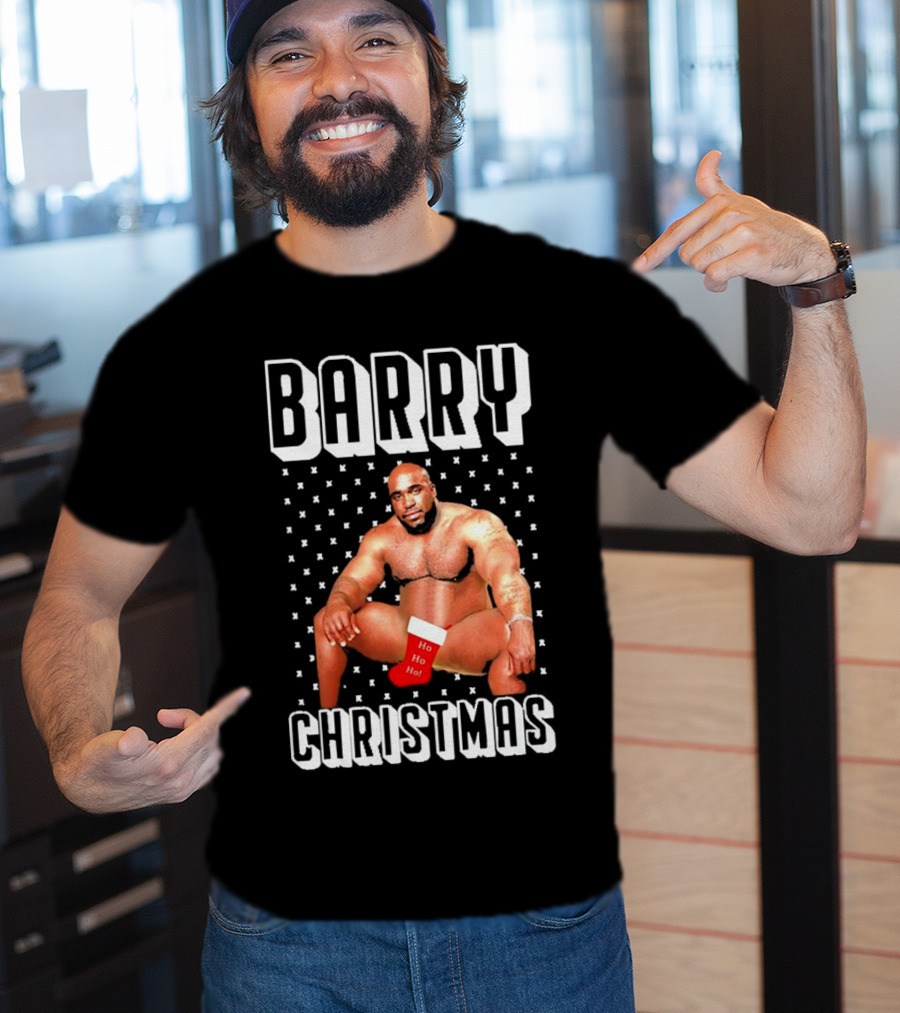 Barry Christmas Ho Ho Ho Stocking Holiday T-Shirt