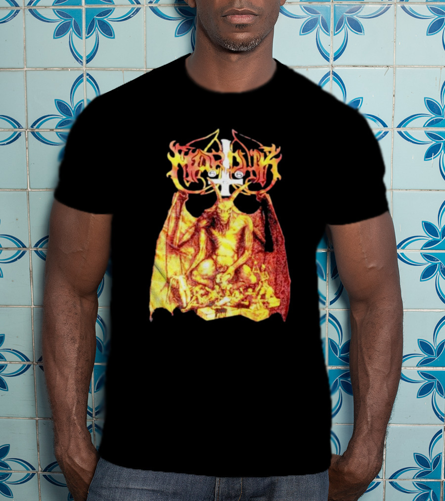 Marduk Demon Goat Occult Symbolism With Satanic T-Shirt