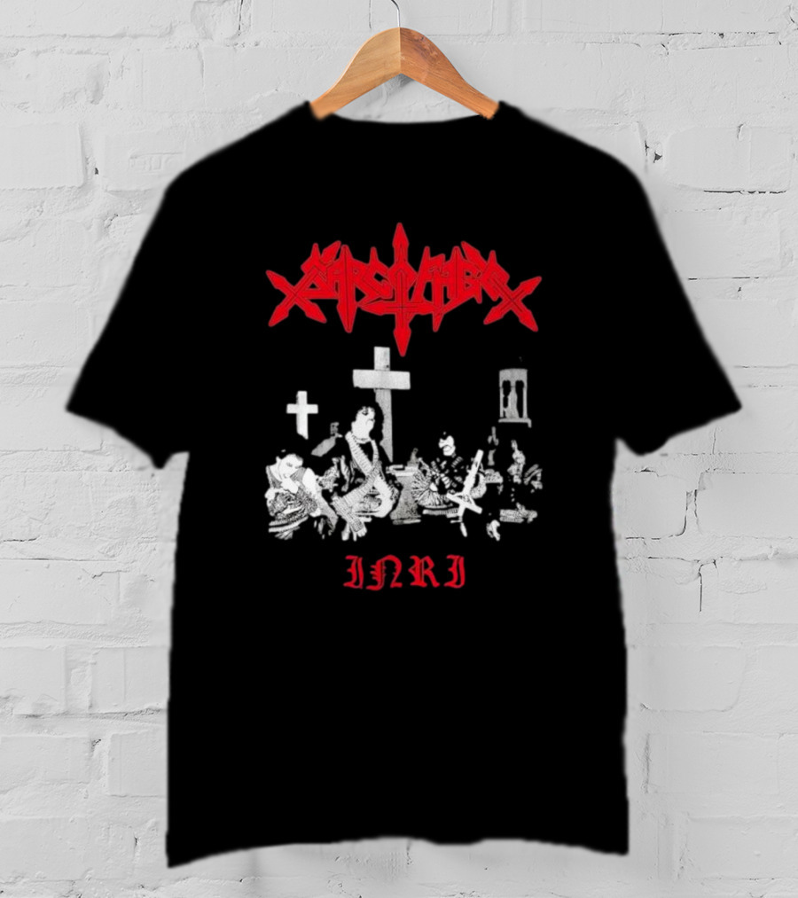 Sarcofago INRI Graveyard Crosses Photo T-Shirt