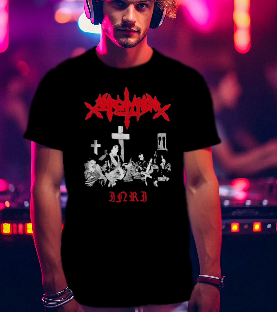 Sarcofago INRI Graveyard Crosses Photo T-Shirt