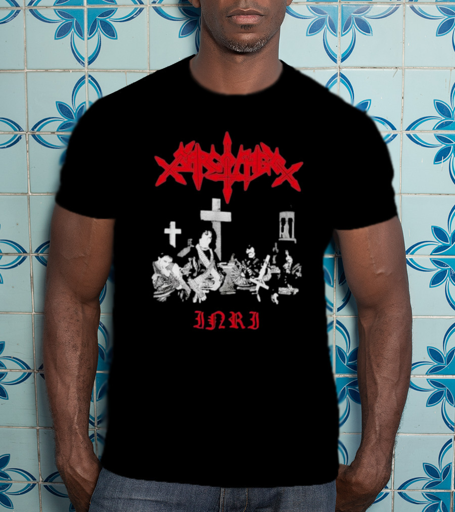 Sarcofago INRI Graveyard Crosses Photo T-Shirt