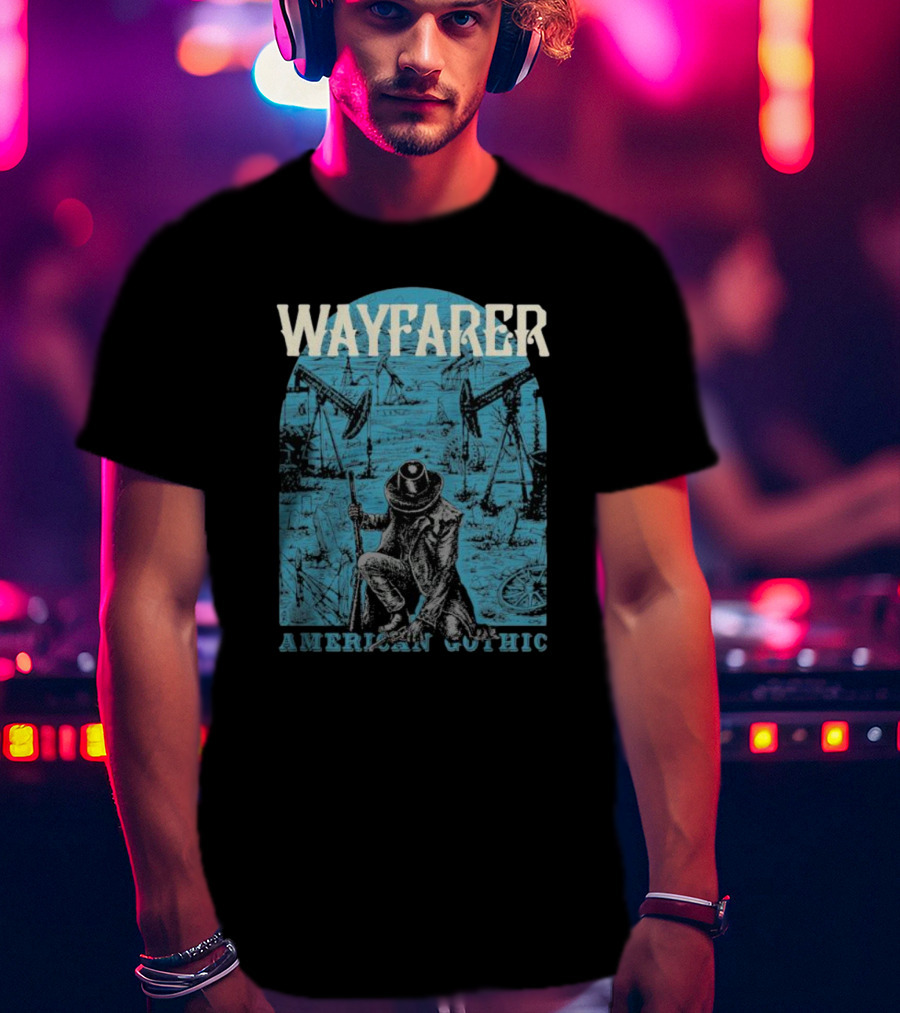 WAYFARER Oil Rig Cowboy American Gothic T-Shirt