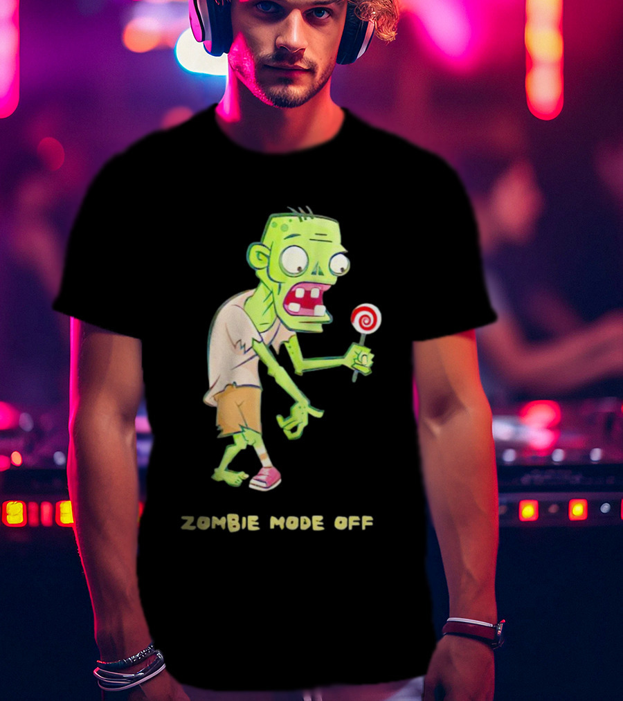 ZOMBIE MODE OFF LOLLIPOP CHARACTER VIBRANT T-Shirt
