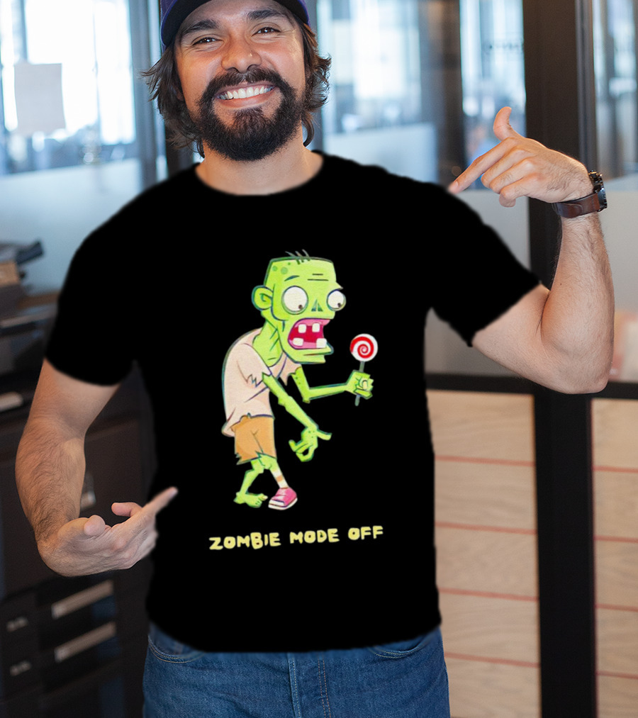 ZOMBIE MODE OFF LOLLIPOP CHARACTER VIBRANT T-Shirt